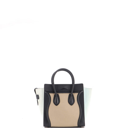 Tricolor Luggage Bag Leather Micro