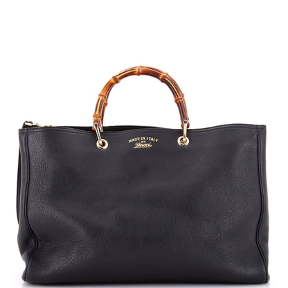 Bamboo Shopper Tote Leather Large