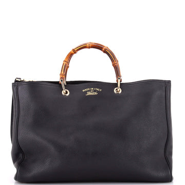 Bamboo Shopper Tote Leather Large