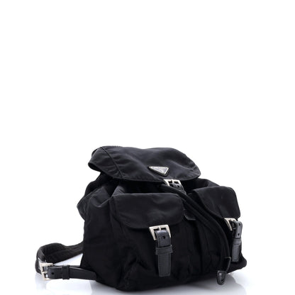 Double Front Pocket Backpack Tessuto Small