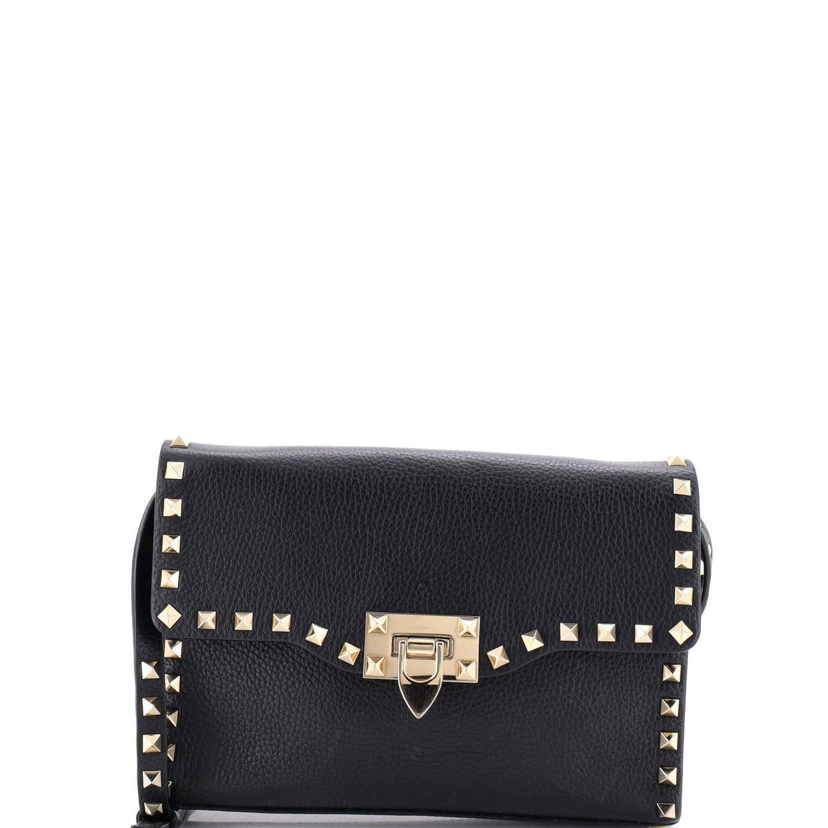 Rockstud Flip Lock Flap Bag Leather Medium