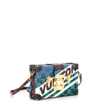 Petite Malle Handbag Limited Edition Race Print Canvas