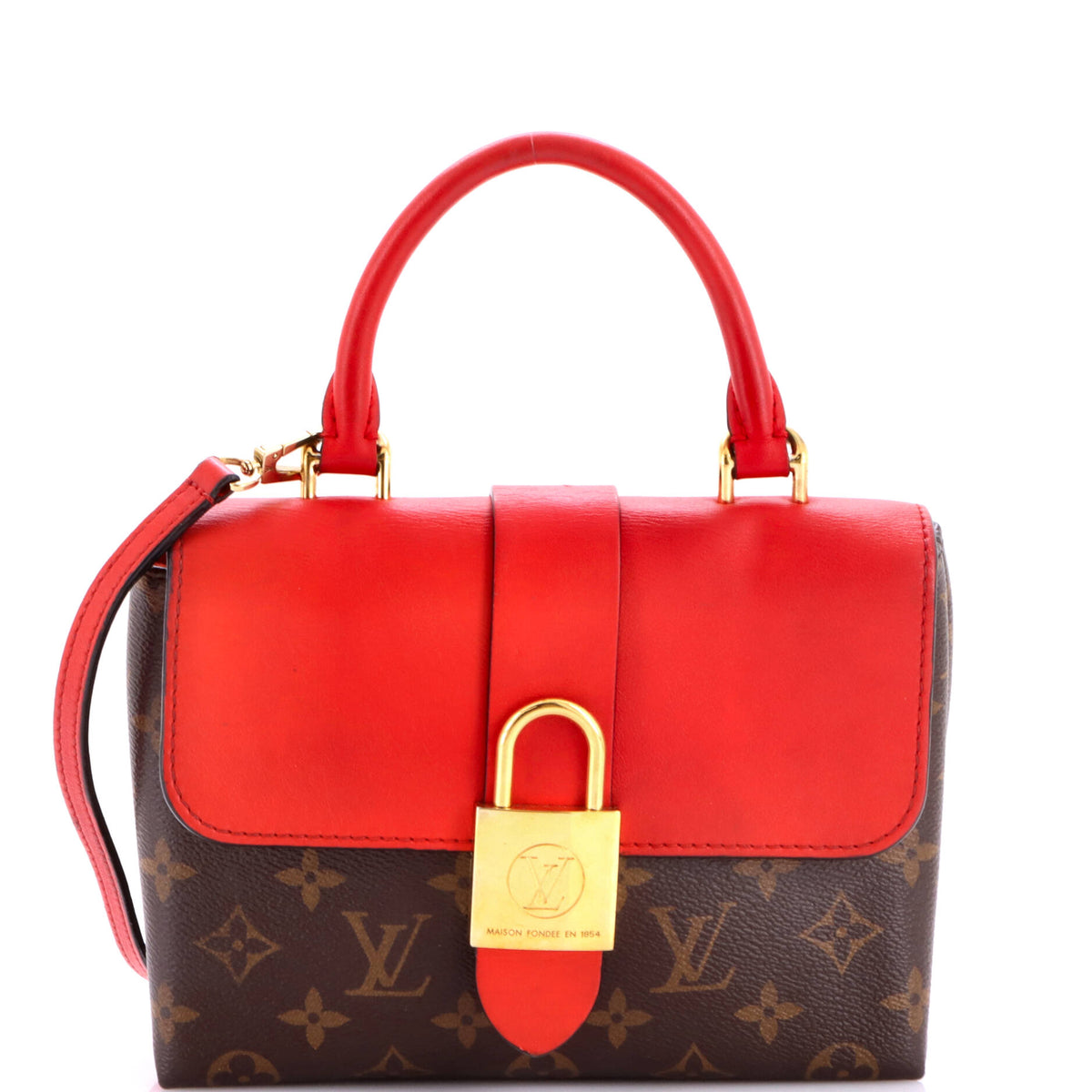 Locky Handbag Monogram Canvas with Leather BB