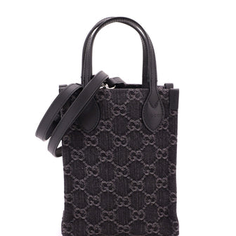 Vertical Tote GG Denim Mini
