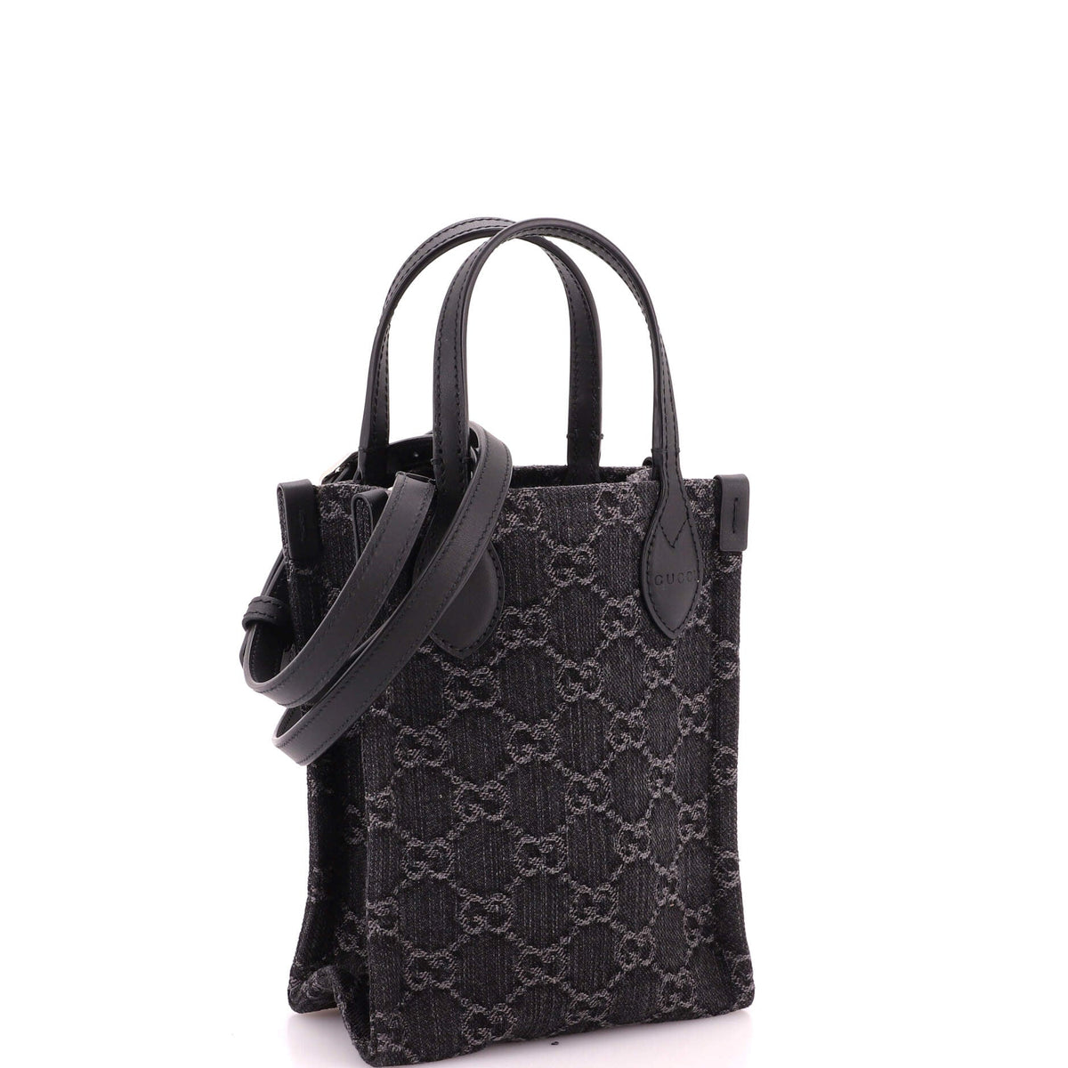 Vertical Tote GG Denim Mini
