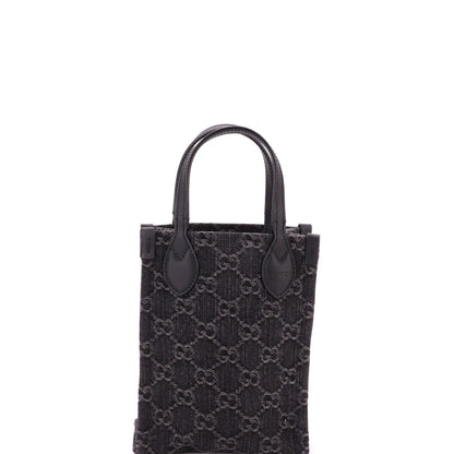 Vertical Tote GG Denim Mini