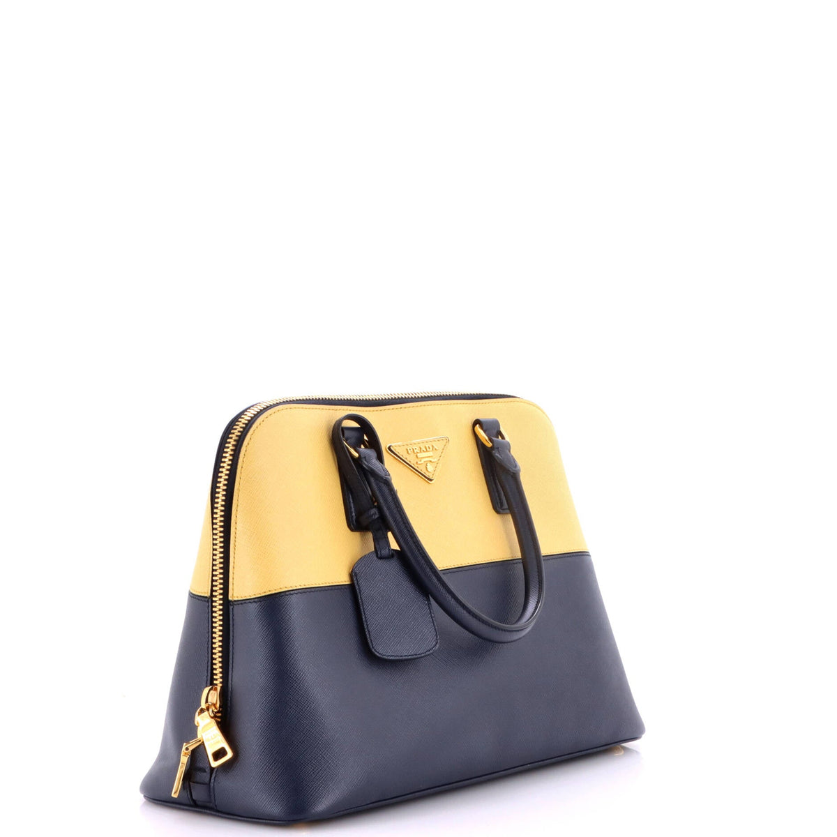 Bicolor Promenade Bag Saffiano Leather Medium