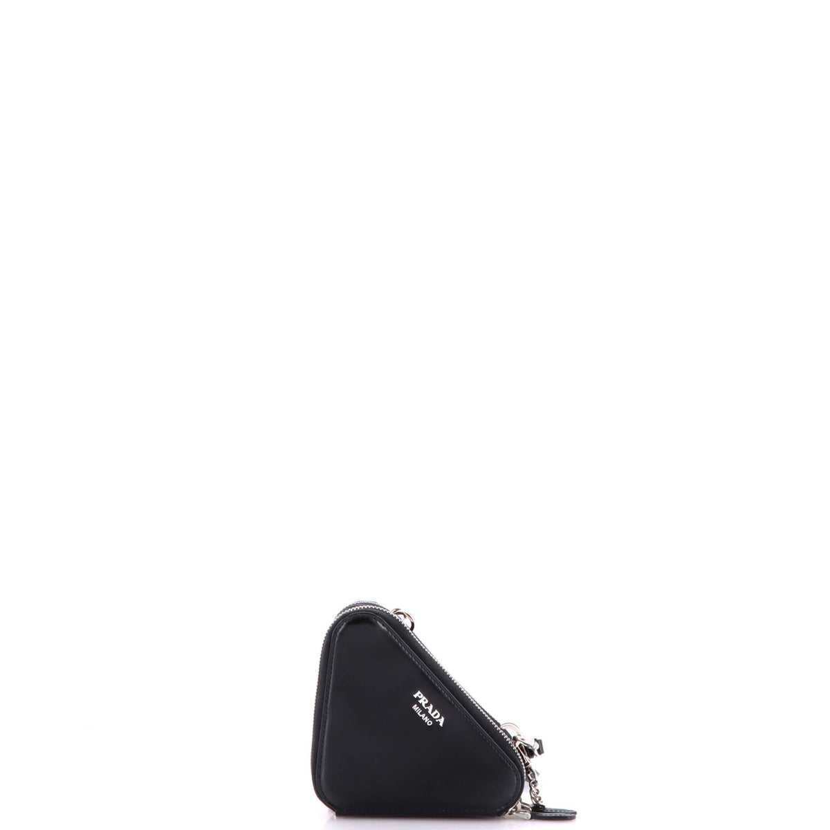 Triangle Double Pouch Crossbody Crystal Embellished Satin Mini