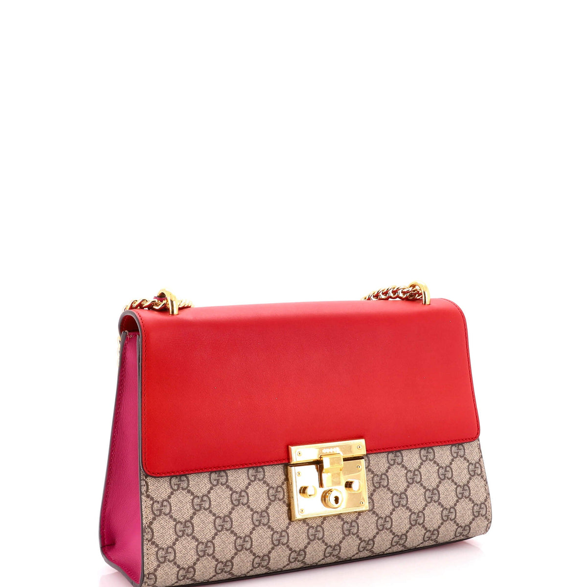 Padlock Shoulder Bag GG Coated Canvas and Leather Medium