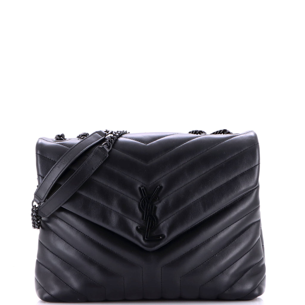 Loulou Shoulder Bag Matelasse Chevron Leather Medium