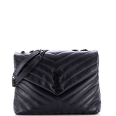 Loulou Shoulder Bag Matelasse Chevron Leather Medium