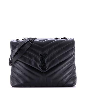 Loulou Shoulder Bag Matelasse Chevron Leather Medium