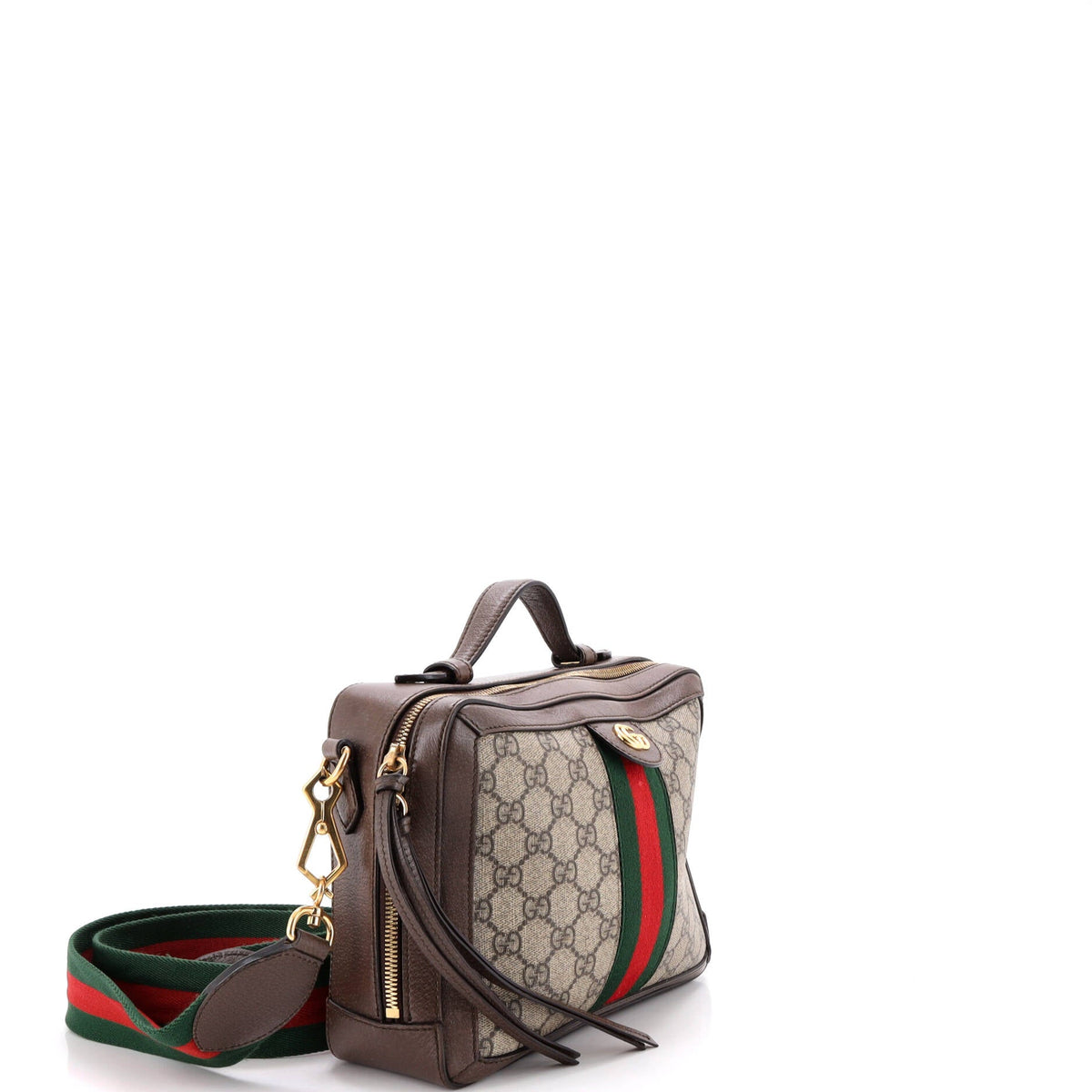 Ophidia Zip Around Camera Bag GG Coated Canvas Small