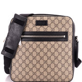 Front Zip Messenger GG Coated Canvas Medium