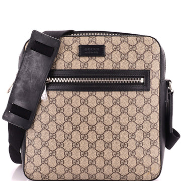 Front Zip Messenger GG Coated Canvas Medium