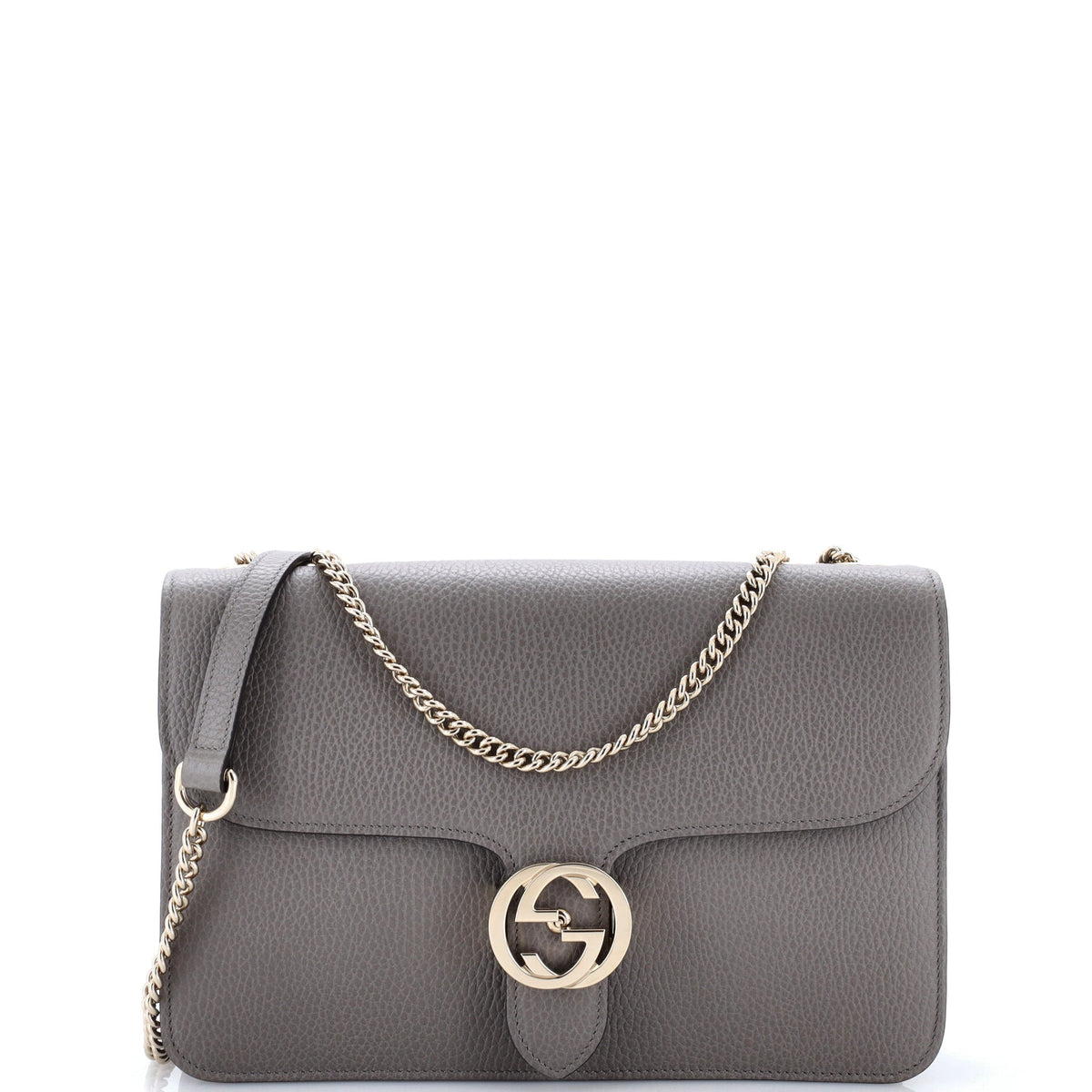 Interlocking Shoulder Bag Leather Medium