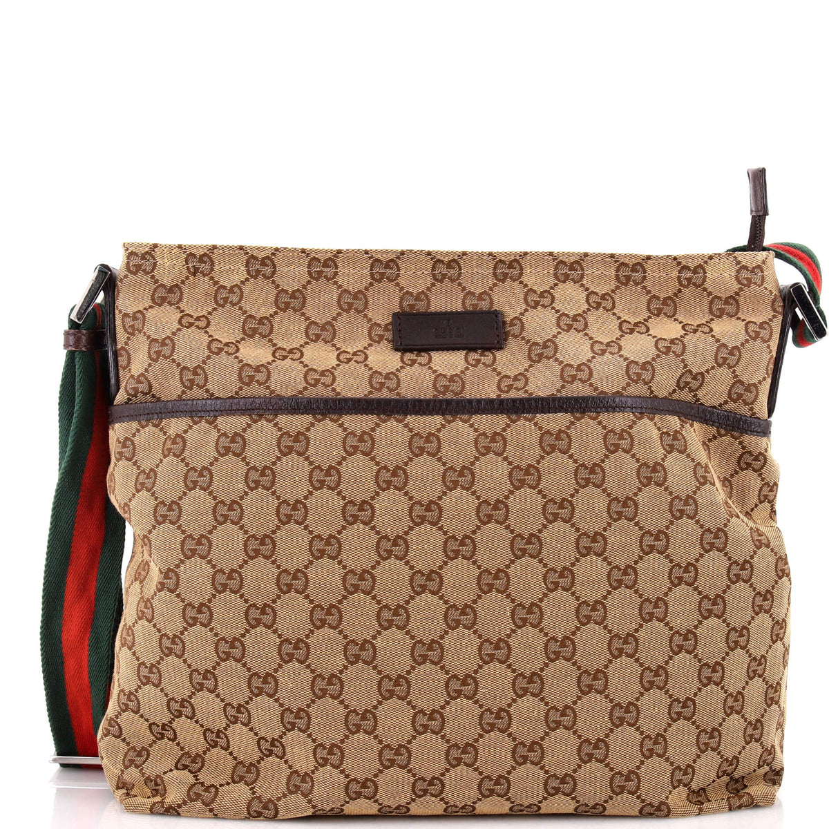 Front Pocket Web Messenger GG Canvas Medium