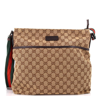 Front Pocket Web Messenger GG Canvas Medium