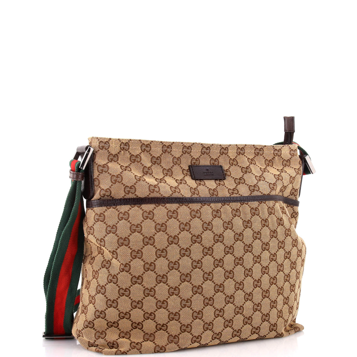 Front Pocket Web Messenger GG Canvas Medium