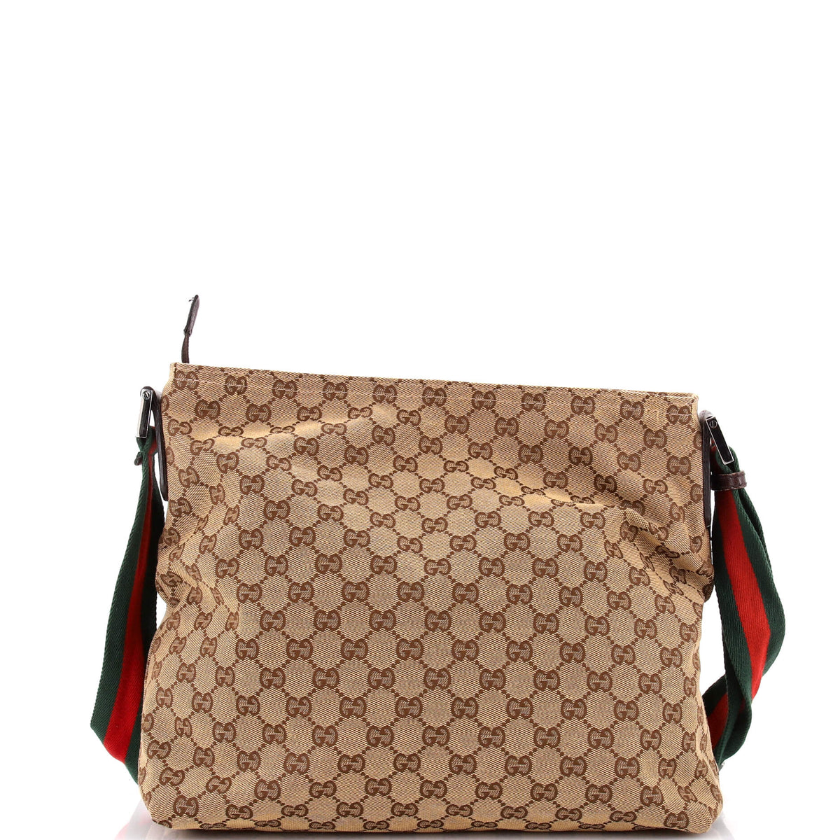 Front Pocket Web Messenger GG Canvas Medium