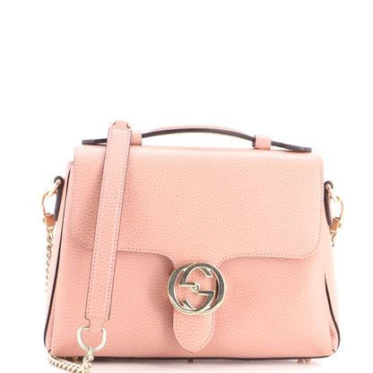 Interlocking Top Handle Bag Leather Small
