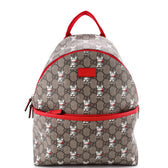 Children's Zip Backpack Printed GG Coated Canvas Small
