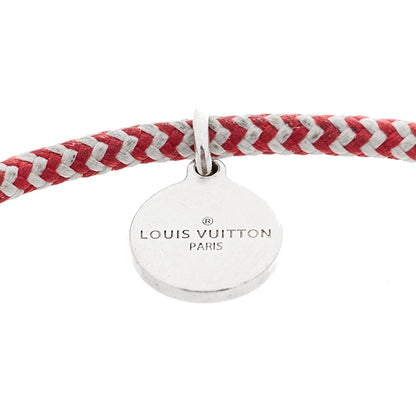 Louis Vuitton Sterling Silver Lockit Bracelet Red White