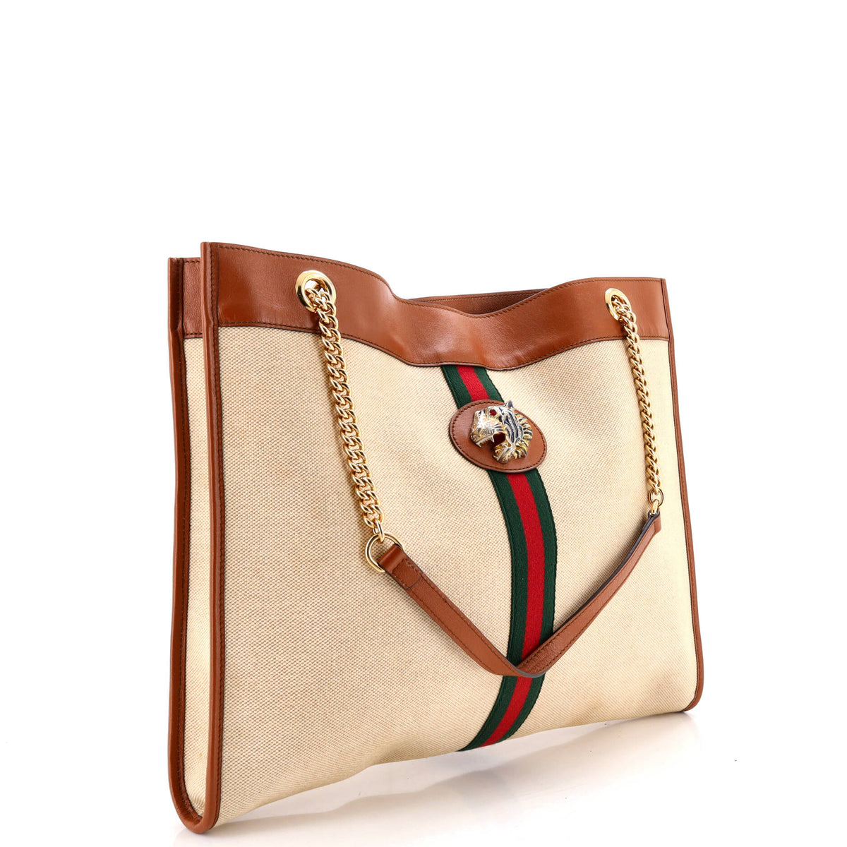 Rajah Chain Tote Canvas Large