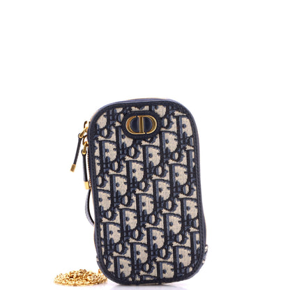 30 Montaigne Phone Holder on Chain Oblique Canvas