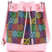 Bucket Bag Psychedelic Print GG Coated Canvas Medium