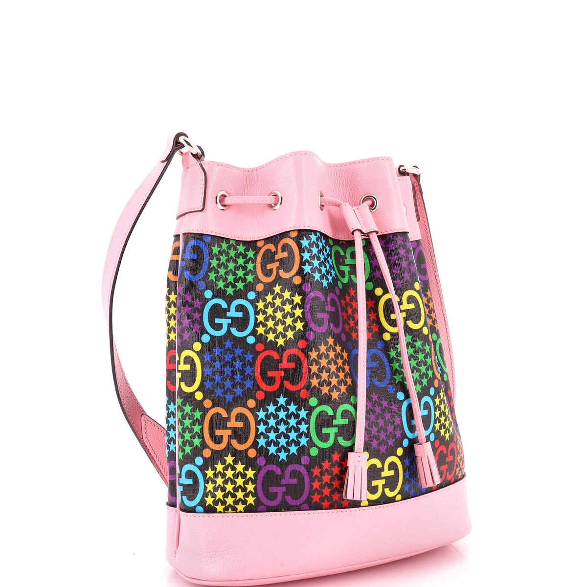 Bucket Bag Psychedelic Print GG Coated Canvas Medium