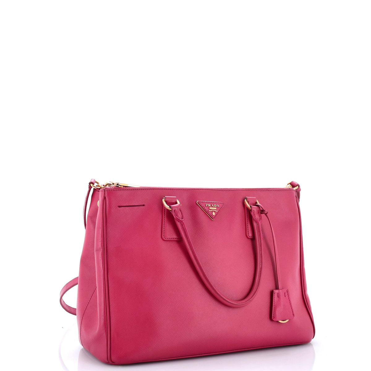 Double Zip Lux Tote Saffiano Leather Medium