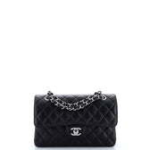 Classic Double Flap Bag Quilted Caviar Small