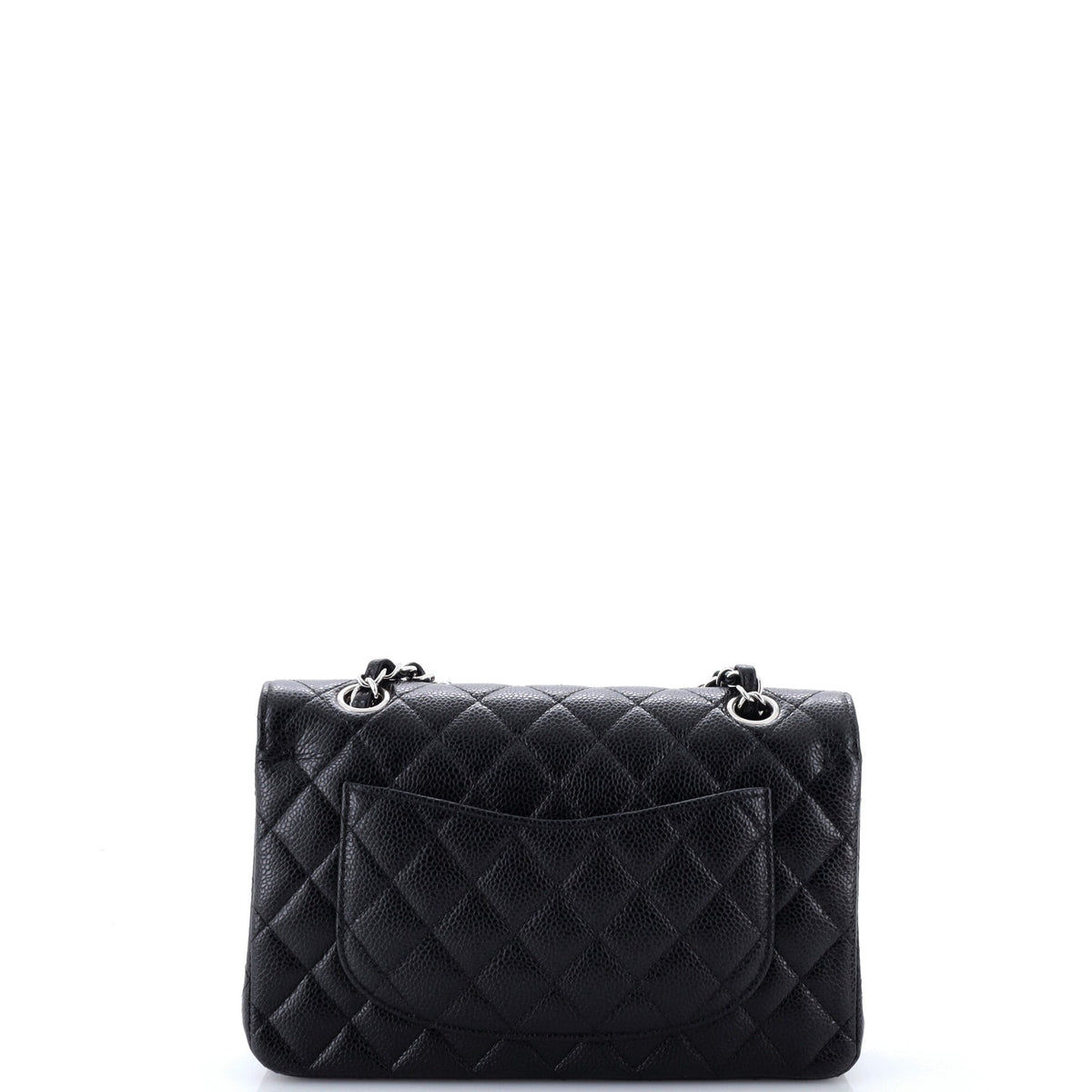 Classic Double Flap Bag Quilted Caviar Small