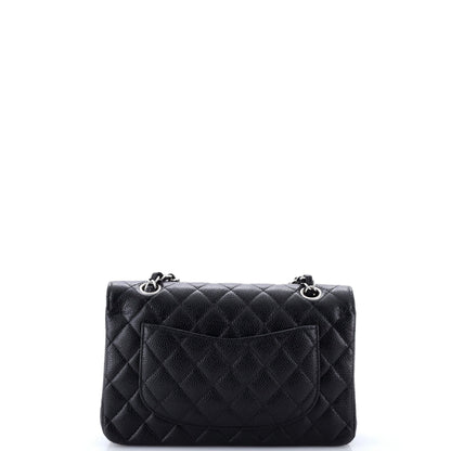 Classic Double Flap Bag Quilted Caviar Small