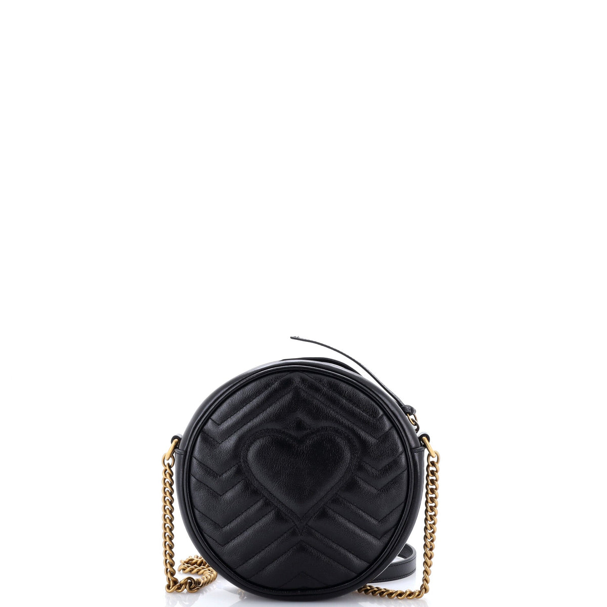 GG Marmont Round Shoulder Bag Matelasse Leather Mini