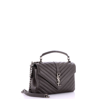 Classic Monogram College Bag Matelasse Chevron Leather Medium