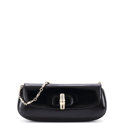 Bamboo Night Chain Clutch Leather