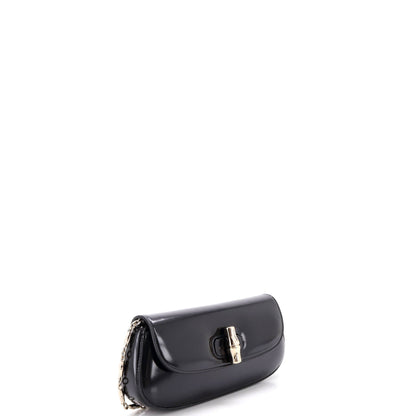 Bamboo Night Chain Clutch Leather