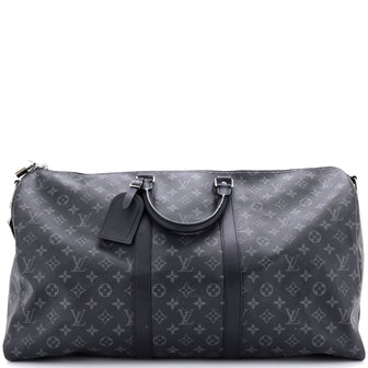 Keepall Bandouliere Bag Monogram Eclipse Canvas 55