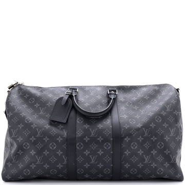 Keepall Bandouliere Bag Monogram Eclipse Canvas 55