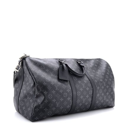 Keepall Bandouliere Bag Monogram Eclipse Canvas 55