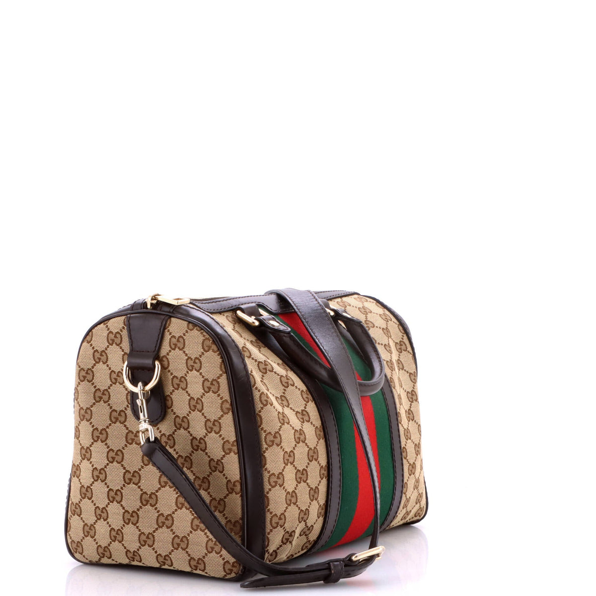 Vintage Web Boston Bag GG Canvas Medium