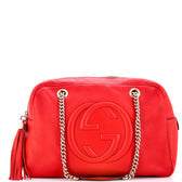 Soho Chain Zip Shoulder Bag Leather Medium