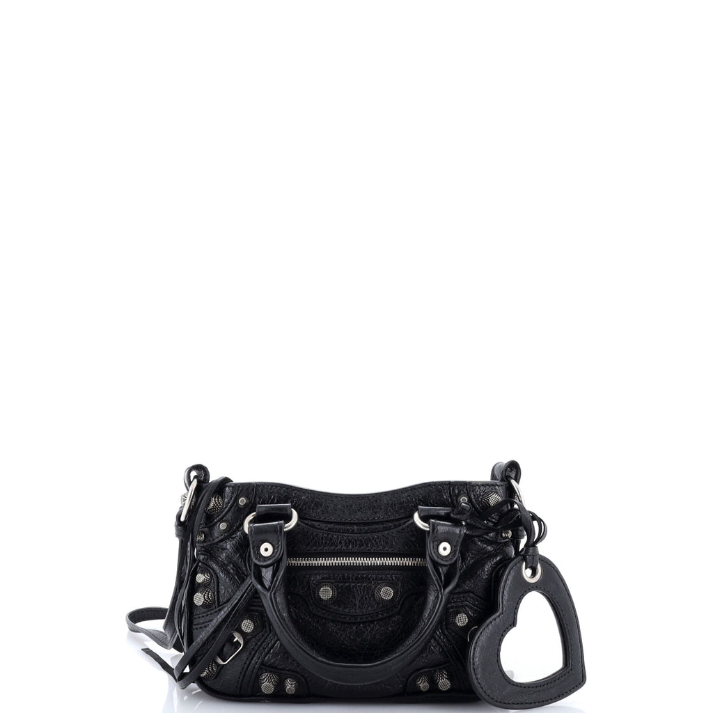 Le Cagole Giant Studs Tote Leather Mini