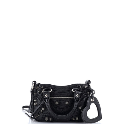 Le Cagole Giant Studs Tote Leather Mini