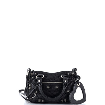 Le Cagole Giant Studs Tote Leather Mini