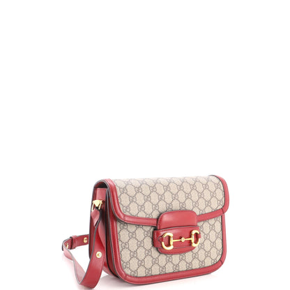 Horsebit 1955 Shoulder Bag GG Coated Canvas with Leather Small