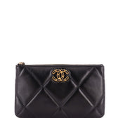 19 O Case Pouch Quilted Goatskin Small