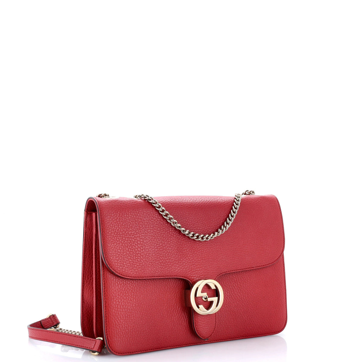 Interlocking Shoulder Bag Leather Medium
